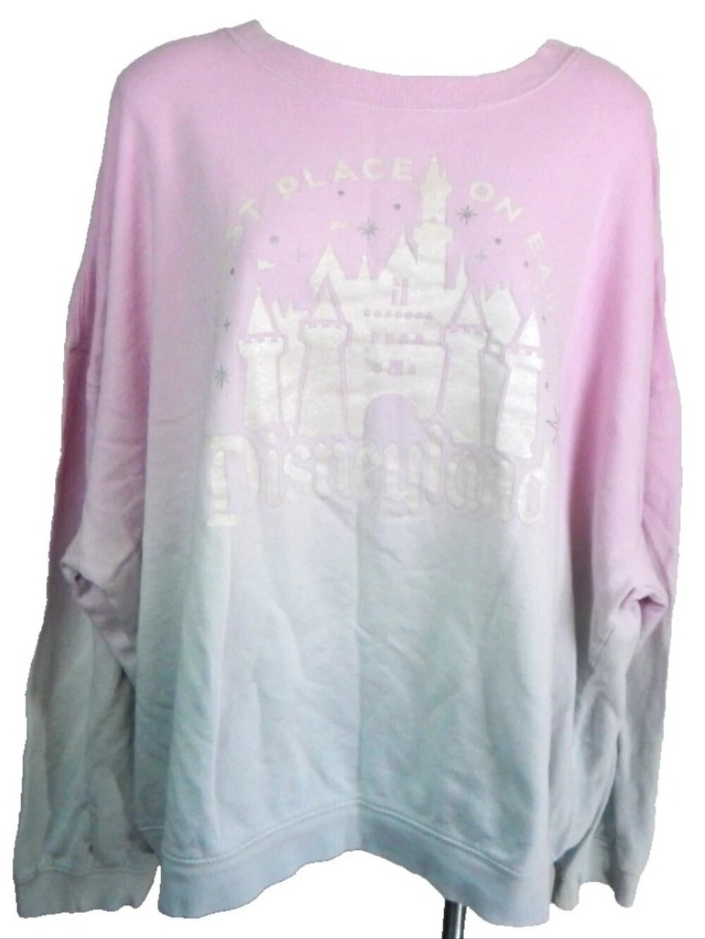 Disneyland Happiest Place On Earth Glitter Castle Ombre Hoodie